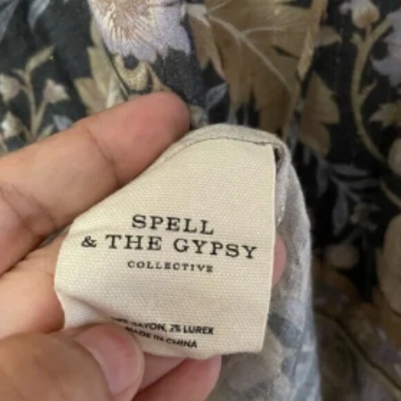 Spell And The Gypsy Oasis Smock Dress Nightshade Mini Tunic Boho Women's M B26 - Picture 4 of 5